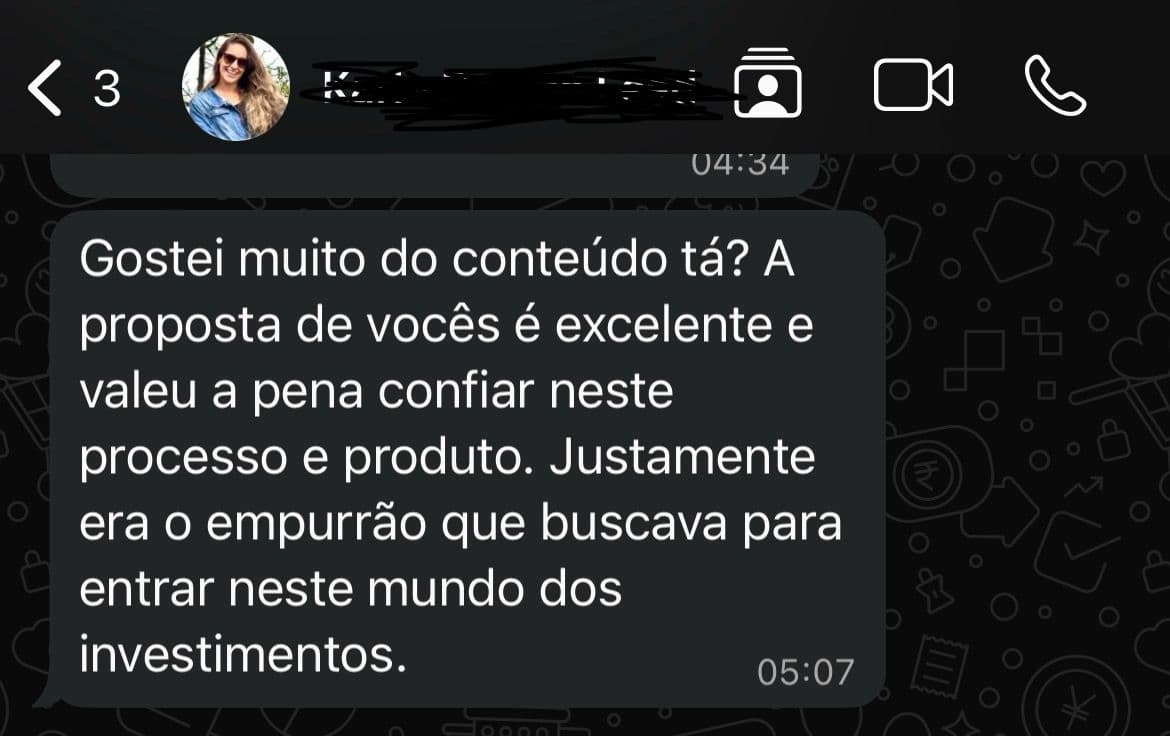 Depoimento de aluno 1